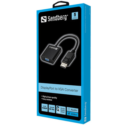 Sandberg DisplayPort 1,2 > VGA (ST-BU) Adapter Schwarz