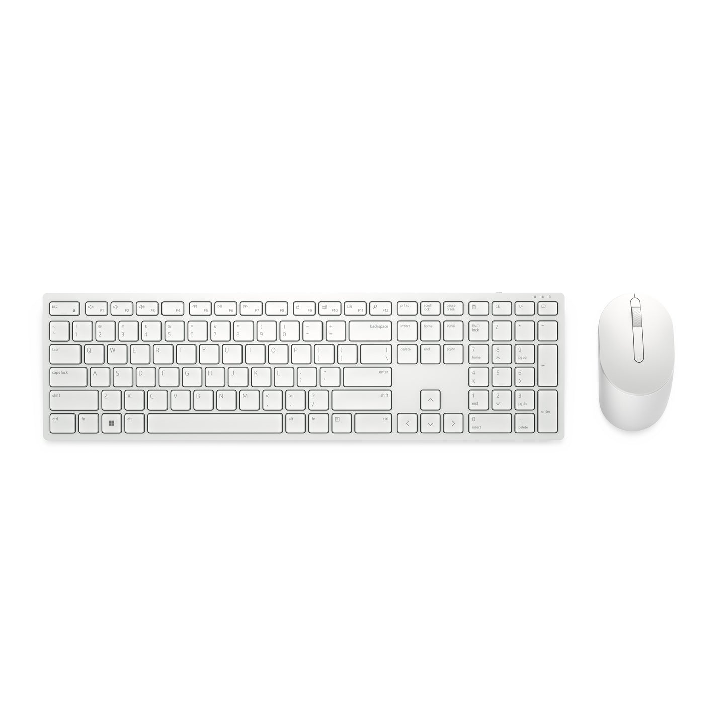 Dell Pro KM5221W - Tastatur-und-Maus-Set - kabellos white QWERTZ DE